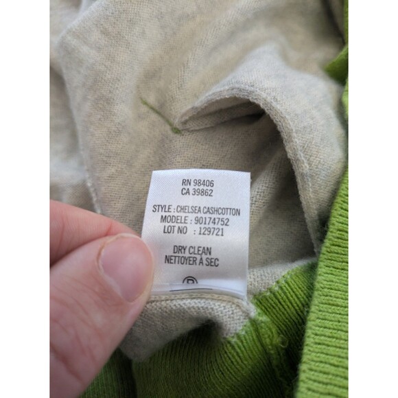 THEORY Cotton Cashmere Blend Cardigan Sweater Button V-neck Lightweight Medium - Picture 10 of 12